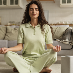 žena meditira, meditacija